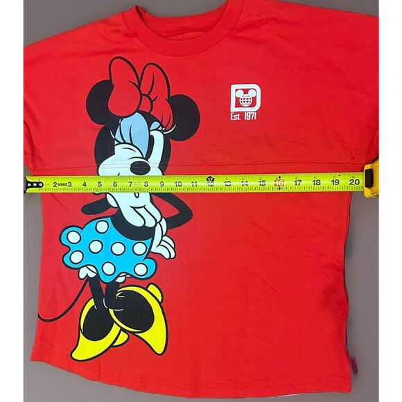 Disney parks Minnie Mouse Daisy Duck Red Spirit Jersey kids Xtra large NWT - Picture 3 of 7
